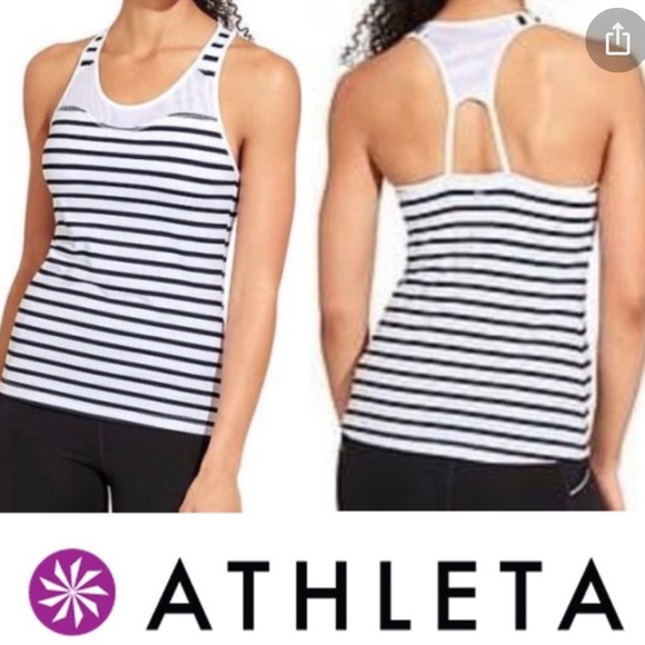 Athleta Tops - Athleta Hyper Stripe Spiral Tank Size S